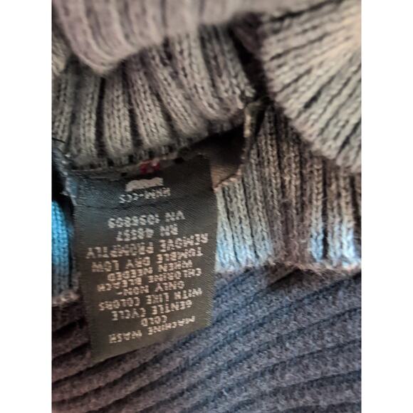 H&H M men's turtleneck gray navy block sweater long sleeve ribbed Australia Made - Picture 10 of 10